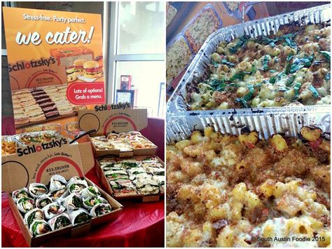 Join Now. . Schlotzskys catering